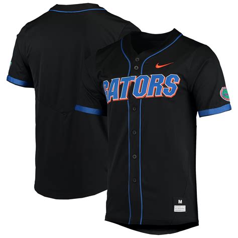 men's nike black florida gators replica full-button baseball jersey|florida gators replica jersey.